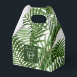 Tropical Greenery Watercolor Handflatan Träd Monog Presentaskar<br><div class="desc">En vacker vintage vattenfärgsmålning av handflatan träd grenar. En perfekt rustik abstrakt design som passar perfekt för alla hemskretsar stil eller tillfälle. En idealisk design för alla som har kärlek,  grönt,  natur,  abstrakt,  vattenfärgskonst,  tropiska strandsemedesigner,  rustik och vintage stilar. Anpassa monogrammet och gör det till ditt eget!</div>