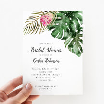 Tropical Greenery Watercolor Möhippa