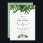 Tropical Grey 21:a födelsedagsinbjudan Inbjudningar<br><div class="desc">Trendig Sage grönt och vita vattenfärgstropiska löv och vita magnolias 21-dagars festinbjudan designad för att snabbt och enkelt kunna anpassas till dina händelsespecifikationer.</div>
