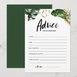 Tropical Grey Advice for Newlyweds Bröllop Rådkort
