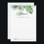 Tropical Grey Calligraphy Bröllop Rådkort<br><div class="desc">Det här rådgivningskortet för tropisk grej i bröllop är perfekt för ett enkelt bröllop. Konstruktionen har handmålad vattenfärg grönt handflatan och banans löv som är väl placerad i vackra buketter. De här korten är perfekter för bröllop, möhippa, babydusch, studentfest och mycket mer. Anpassa korten med namn från bruden och brudgummen,...</div>