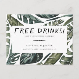 Tropical Grey FREE DRINKS Spara datumet Meddelande Vykort