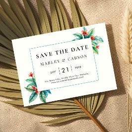 Tropical Grey Ram Modern Garden Wedding Wedding Spara Datumet