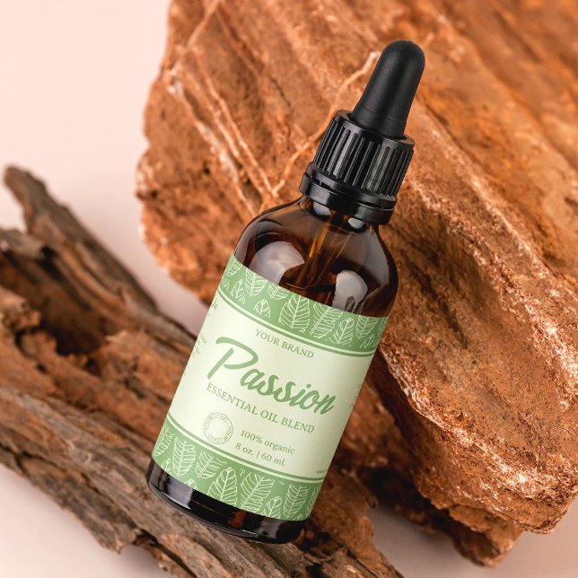 Tropical Grönt Cosmetics DIY Dropper Flaska-etiket Fraktsedel (Skapare uppladdad)