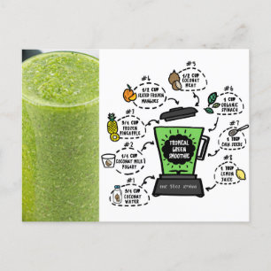 Tropical Grönt Smoothie Recipe Vykort