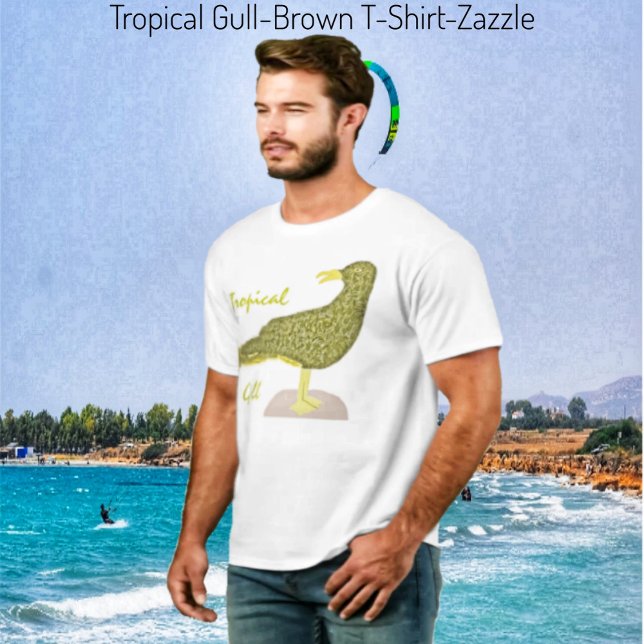 Tropical Gull-Brown T-shirt (Skapare uppladdad)