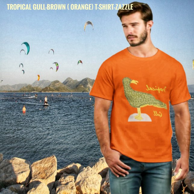 Tropical Gull-Brown T Shirt (Skapare uppladdad)