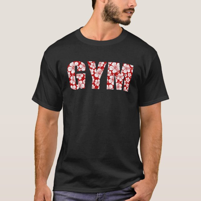 Tropical Gym Älskare Fitness Beach sött Hawaiian A T Shirt (Framsida)
