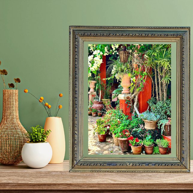 Tropical Hacienda Flowers Mexican Garden Poster (Skapare uppladdad)