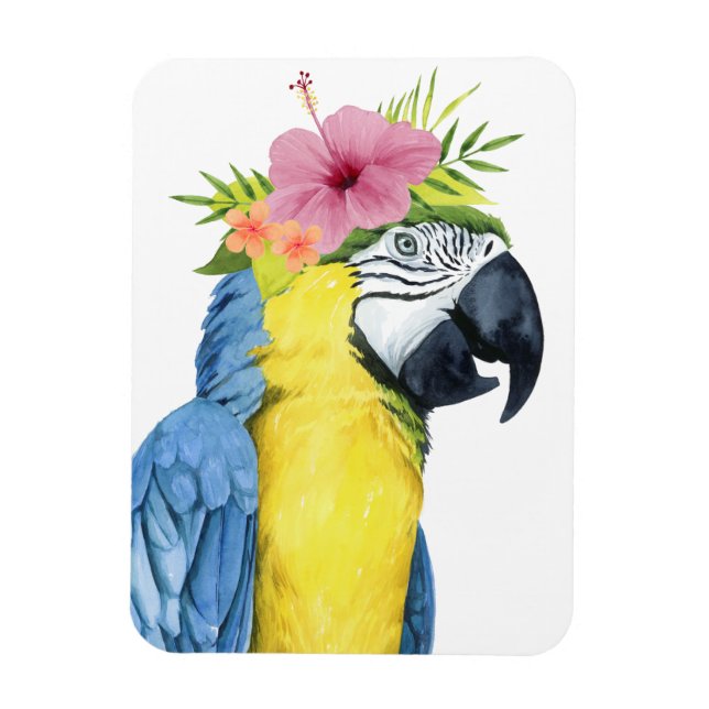 Tropical Halo - Parrot Magnet (Vertikal)