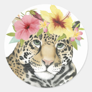 Tropical Halo Sweet Cheetah Runt Klistermärke