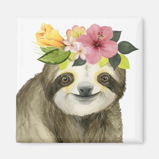 Tropical Halo | Sweet Sloth Magnet (Framsidan)