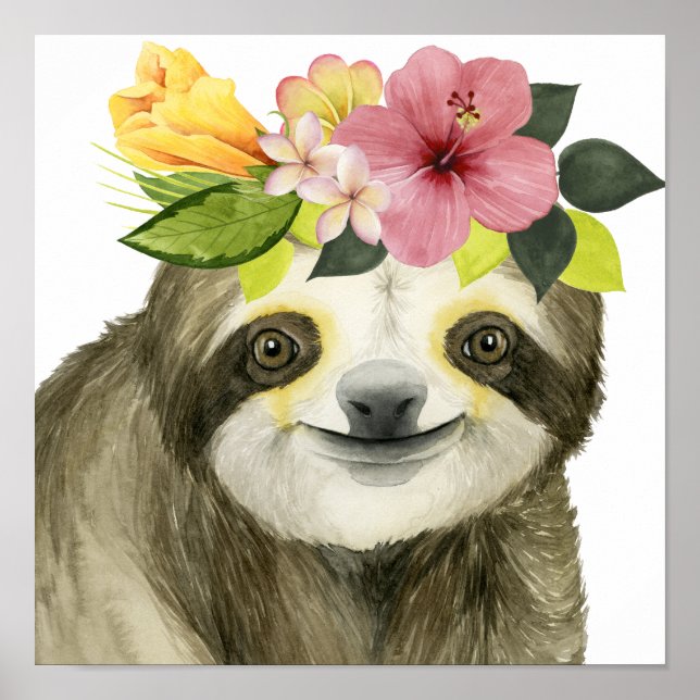 Tropical Halo | Sweet Sloth Poster (Framsidan)