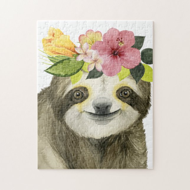 Tropical Halo | Sweet Sloth Pussel (Vertikal)