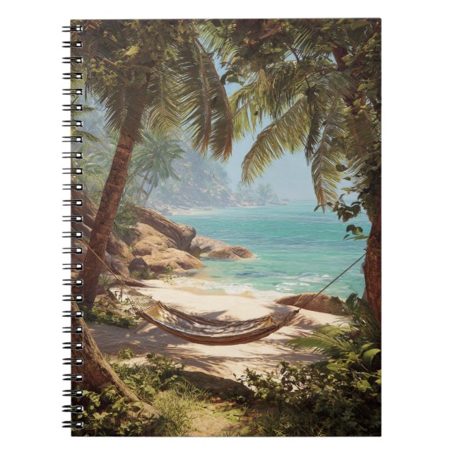 Tropical Hammock Escape Notebook Anteckningsbok (Framsidan)