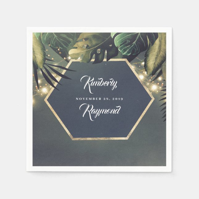 Tropical Handflatan Beach Pappersservett (Framsidan)