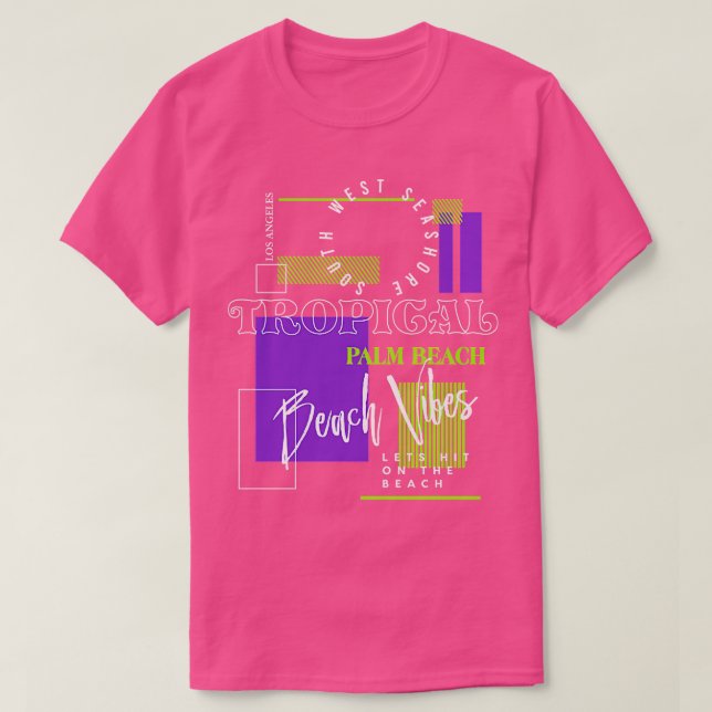 Tropical Handflatan Beach Vibes TShirt T Shirt (Design framsida)