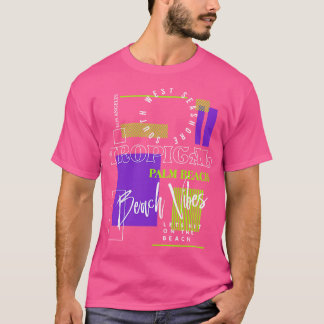 Tropical Handflatan Beach Vibes TShirt T Shirt