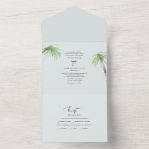 Tropical Handflatan Blek Seafoam alla i en enda in