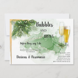 Tropical Handflatan Bubble & Brews Par Shower Inbjudningar