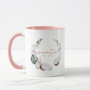 Tropical Handflatan Coconut Rosa Pampas Auntie Mugg