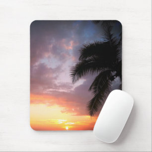 Tropical handflatan drömamy sunset musmatta