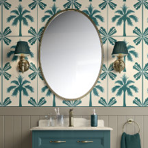 Tropical Handflatan Escape - Grönt, Beige - Kusten