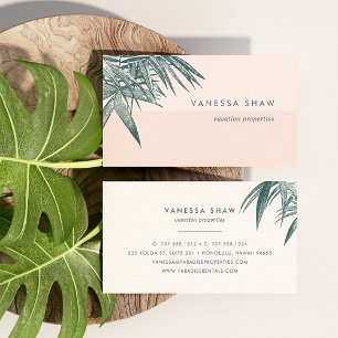 Tropical Handflatan Frond Colorblock Visitkort