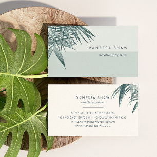 Tropical Handflatan Frond Colorblock Visitkort