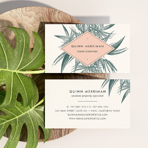 Tropical Handflatan Frond Visitkort