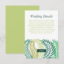 Tropical Handflatan Löv, Beach Wedding Detail