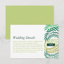 Tropical Handflatan Löv, Beach Wedding Detail