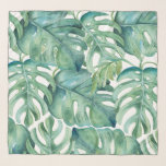 Tropical Handflatan Löv Grönt Sjal<br><div class="desc">Försiktigt designad med Victoria Grigaliunas ursprungliga tropiska löv vid handflatan. Kan användas som en själ eller en sjal. Besök www.zazzle.com/dotellabelle</div>