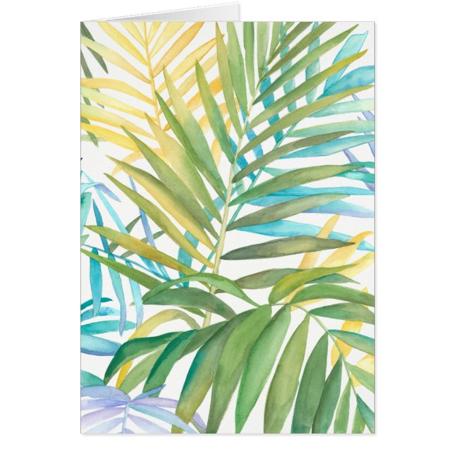 Tropical Handflatan Löv Hälsningskort (Framsidan)