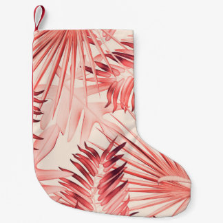 Tropical Handflatan Löv, Hawaii Snyggt Mönster. Liten Julstrumpa