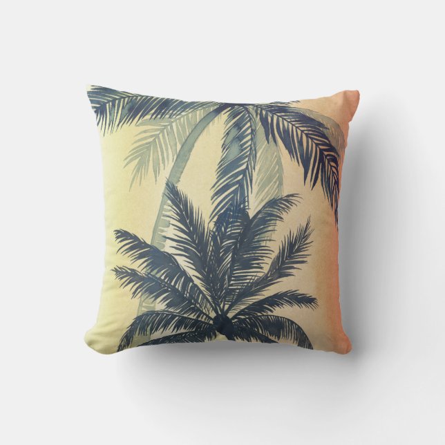 Tropical Handflatan Löv Kudde (Framsida)