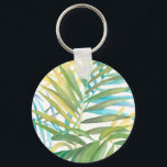 Tropical Handflatan Löv Nyckelring<br><div class="desc">Tropiska Handflatan Lämnar. Artist: Megan Meagher. Bild-ID: 149600FN.</div>