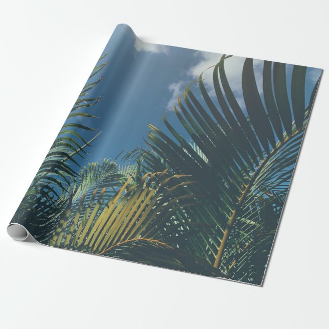 TROPICAL HANDFLATAN LÖV PRESENTPAPPER (Utrullad)