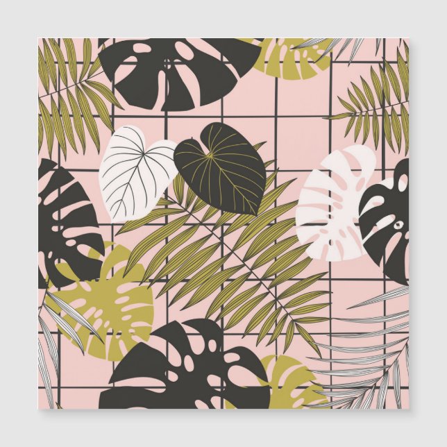Tropical handflatan löv, snyggt sommar. (Framsida)
