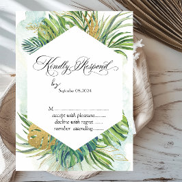 Tropical Handflatan Löv Sommar OSA Inbjudningar