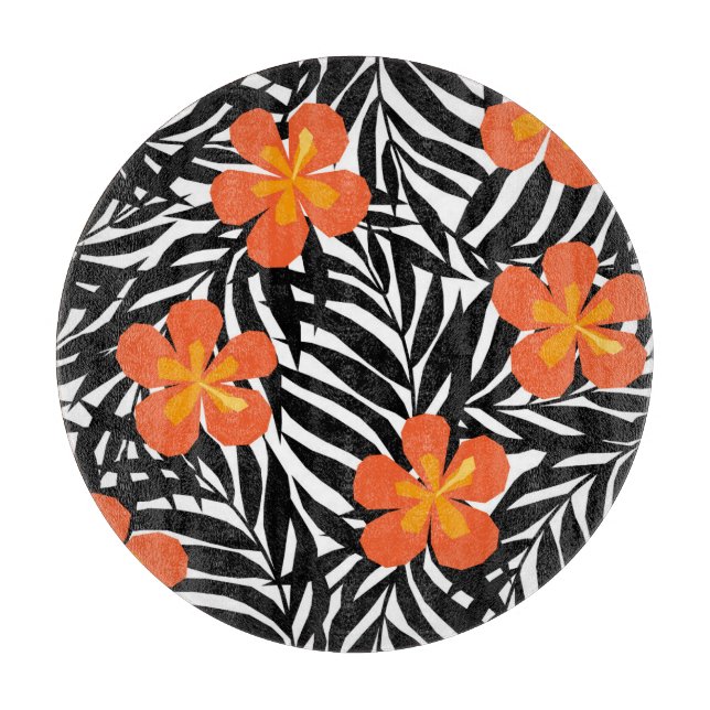 Tropical handflatan löv, vintage Appque stil. (Framsidan)