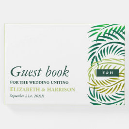 Tropical Handflatan Lövs, Beach Wedding Gästböcker