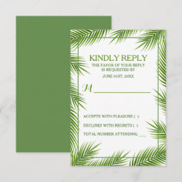 Tropical Handflatan Lövs Beach Wedding OSA Kort