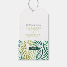 Tropical Handflatan Lövs, Beach Wedding Presentetikett