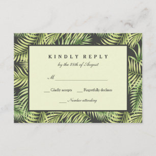Tropical Handflatan Lövs Bröllop OSA Card Kort