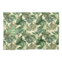 Tropical Handflatan Lövs Monogram