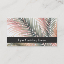 Tropical Handflatan Lövs Watercolor Visitkort