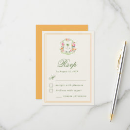 Tropical Handflatan Monogram Summer Beach Wedding OSA Kort