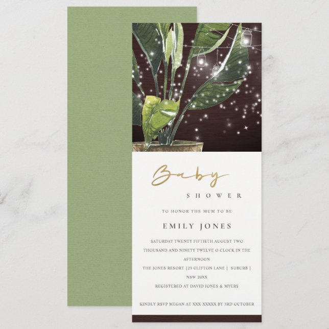 TROPICAL HANDFLATAN STARRY MASON BURK LJUS BABY SH INBJUDNINGAR (Fram/baksida)