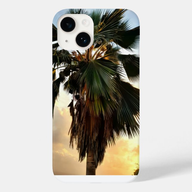 Tropical Handflatan Sunset - iPhone/iPad Case (Baksida)